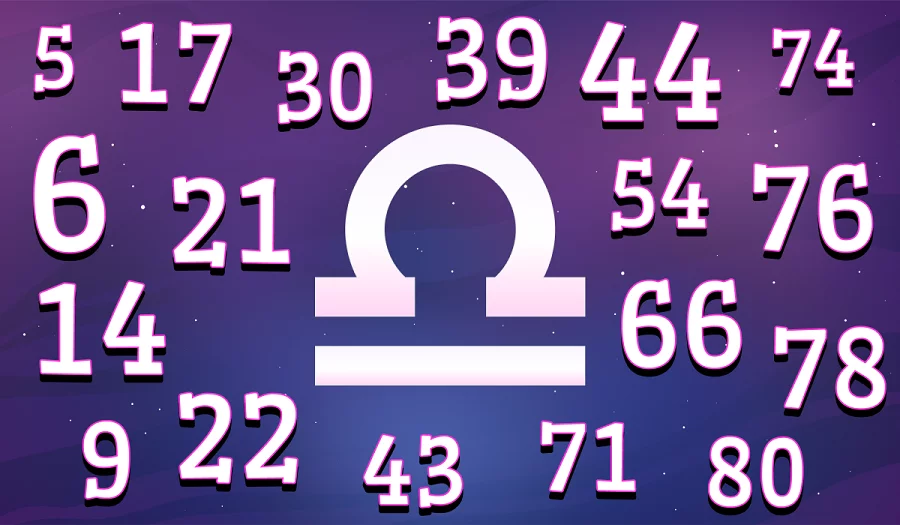 Lucky gambling numbers for Libra