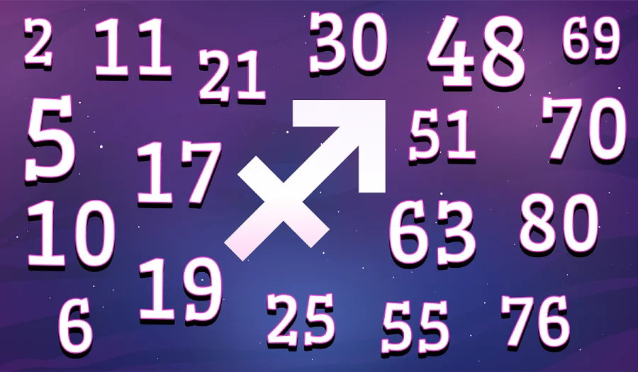 Lucky gambling numbers for Sagittarius