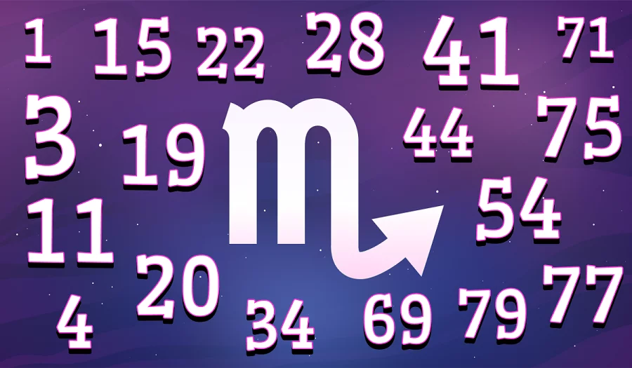 Lucky gambling numbers for Scorpio