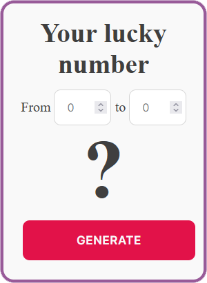 Lucky Number Generator