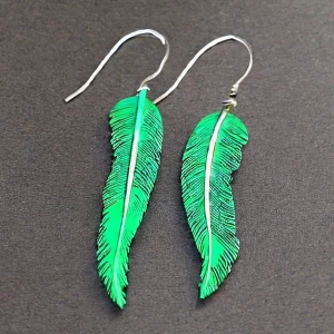Feather earrings for spiritual connection