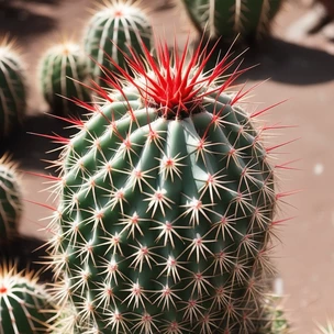 Cacti with sharp thorns