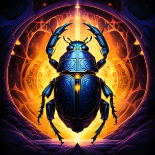 The scarab beetle