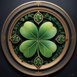 Four-leaf clover canvas